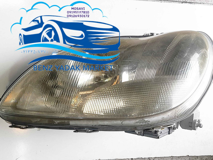 چراغ جلو چپ مرسدس بنز S500 W220 مدل ۲۰۰۲ کامل درحد