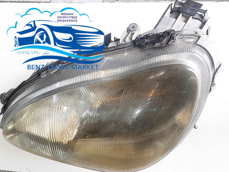 چراغ جلو چپ مرسدس بنز S500 W220 مدل ۲۰۰۲ کامل درحد